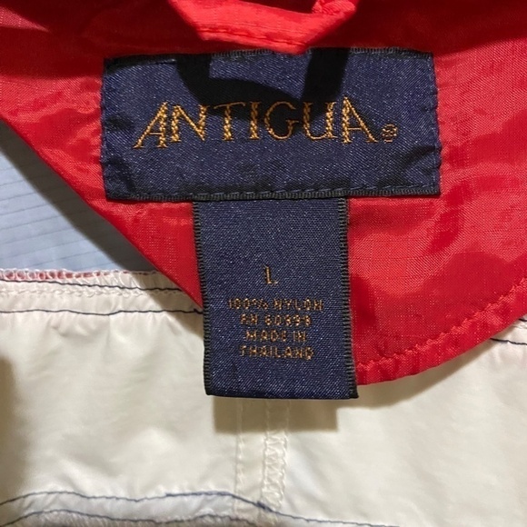 Antigua Windbreaker Red/White/Blue‎ Size Large - Picture 3 of 3
